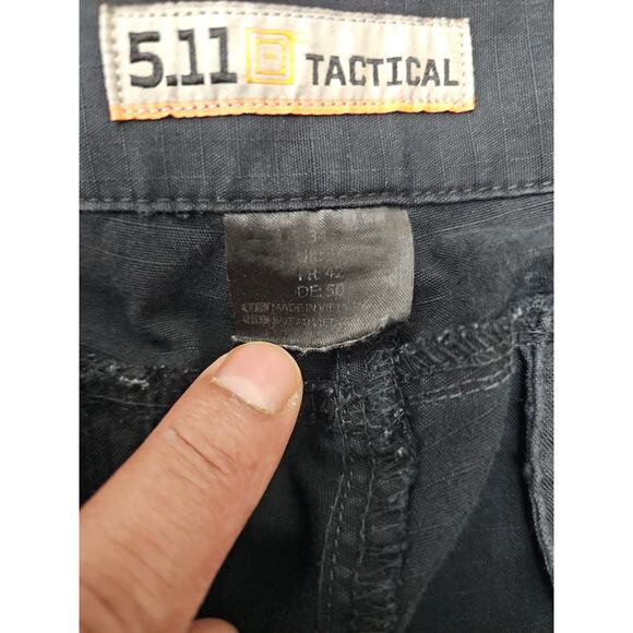 5.11 Tactical Series Cargo Pants Mens 34x32 Army Black Comfort Waist Elastic - Picture 8 of 16